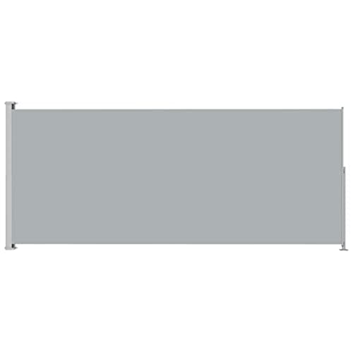 ZQQLVOO Patio Retractable Side Awning 78.7"x196.9" Gray Retractable Privacy Screen, UV-Proof Retractable Side Awning, Weather-Resistant Privacy Divider for Outdoor, Balcony, Deck image