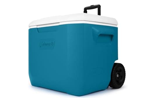 Coleman 60qt Wheeled Cooler, Insulated Portable Chiller with Ice Retention, Made in USA image