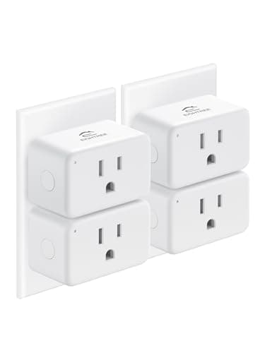 EIGHTREE Mini Smart Plug 15A, Smart Plugs That Compatible with Alexa & Google Home & SmartThings, No Hub Required, Smart Outlet with Remote Control, Timer & Schedule, 2.4GHz WiFi Only, 4 Packs image