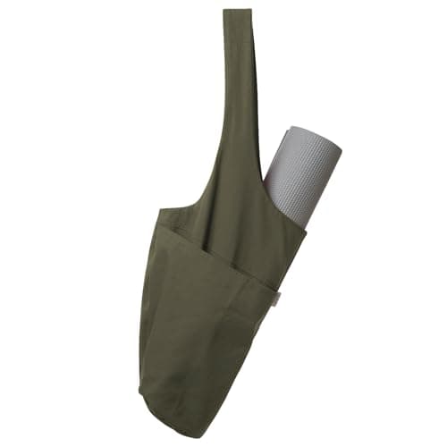 Yogiii Yoga Mat Bag | The ORIGINAL YogiiiTote Yoga Bag | Sling Yoga Tote w/Large Side Pocket & Zipper Pocket | Yoga Mat Carrier Fits Most Size Mats (Olivine Green) image