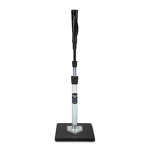 Tanner Tee The Original Professional Baseball Tee Softball Adult Batting Tee. Weather Resistant Composite Base, Hand-Rolled Flexible Rubber Ball Rest, Adjust: 26" to 43", Durable Rugged Steel Stem image