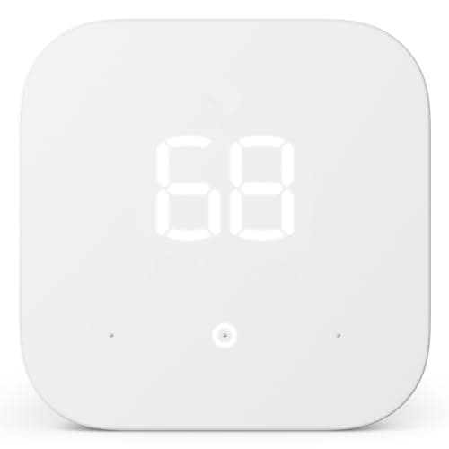 Amazon Smart Thermostat – Save money and energy - Works with Alexa and Ring - C-wire required image