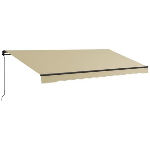 Outsunny 16' x 10' Retractable Awning, Patio Awning Sunshade Shelter image