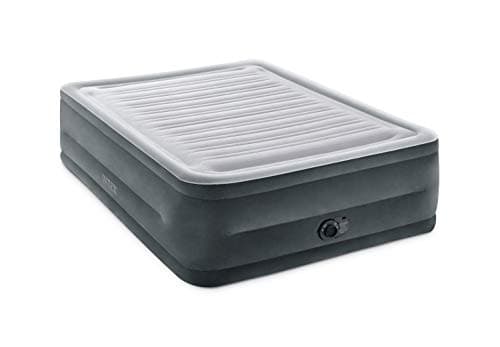 Intex 64417ED 22in Queen Dura-Beam Comfort Plush High-Rise Inflatable Air Mattress with Built in Pump for Travel and Camping, 600lb Weight Capacity image