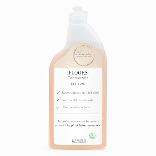 naturally it's clean Floor Cleaner Concentrate | Makes 24 Gallons | Safe for All Floor Types | Hardwood & Tile Floor Cleaner | pH Neutral & Biodegradable | Kids & Pets Safe | No Rinse, Destroys Odors image