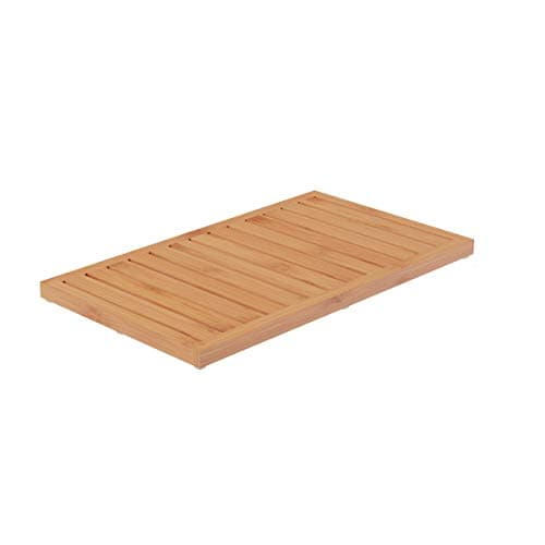 Lavish Home Bamboo Bath Mat-Eco-Friendly Natural Wooden Non-Slip Slatted Design Mat for Indoor and Outdoor Bathtub, Shower, Sauna, Pool, or Hot Tub image