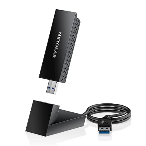 NETGEAR Nighthawk WiFi 6 or 6E USB 3.0 Adapter (A8000) - AXE3000 Tri-Band Wireless Gigabit Speed (Up to 3Gbps) - New 6GHz Band – Works with Any Router Or Mesh System - for Windows PC image