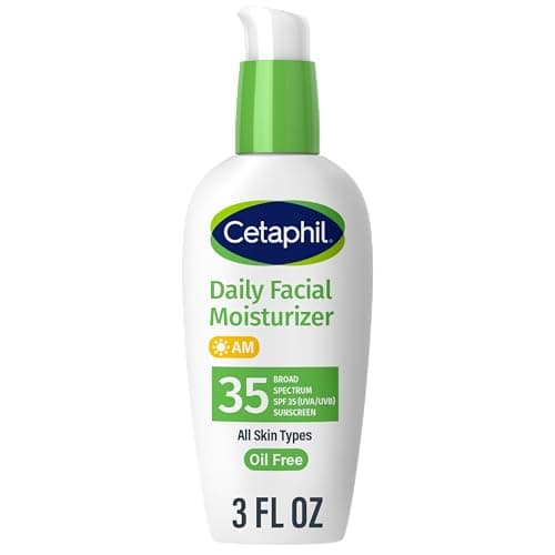 Cetaphil Face Moisturizer, Daily Oil Free Facial Moisturizer with SPF 35, For Dry or Oily Combination Sensitive Skin, Fragrance Free Face Lotion image