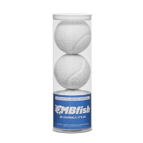 MBFISH Tennis Balls, 3 Pack for Beginner, Training Tennis Balls with Good Bounce, Friendly for Dogs (White) image
