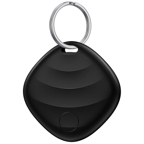 Key Finder, Bluetooth Tracker Locator Pairs with Apple Find My (iOS only), Item Finder for Keys,Wallet,Pets,Bag,Backpack and Suitcase, 400ft Range Smart Tracker Tags, Compatible with iOS, Black 1Pack image
