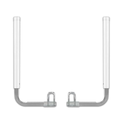 JY PERFORMANCE Boat Trailer Guide-ons, 40"/48" Adjustable, Rustproof Electro-Galvanized Steel Trailer Guide ons, Trailer Guides with White PVC Pipes, for Ski Boat, Fishing Boat, Sailboat Trailer 2PCS image