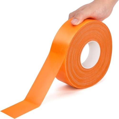 AEXHOT 328FT Pickleball Court Marking Kit Orange Temporary Pickleball Court Lines Tape for Badminton, Tennis, Basketball, Pickleball Court Marking (Orange) image