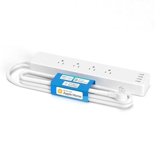 meross Smart Power Strip WiFi Surge Protector Power Bar, Alexa Google Home & IFTTT Supported, Remote Control, 4 AC Outlet and 4 USB Port, 16A image