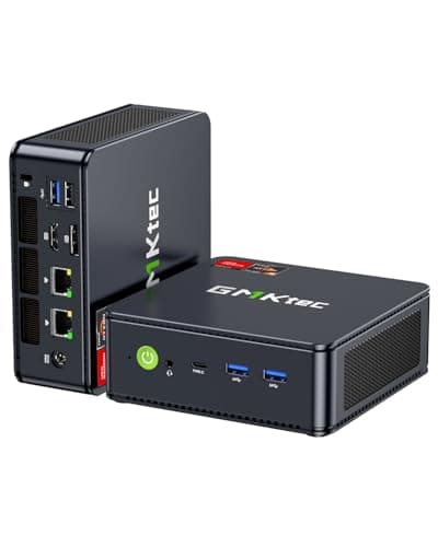 GMKtec M6 Gaming PC Mini AMD Ryzen 5 6600H(Max 4.5GHz) Dual NIC LAN 2.5G DDR5 Dual SSD Slot/WiFi 6E, USB3.2, USB-C, BT5.2, DP, HDMI, Dual Fan image