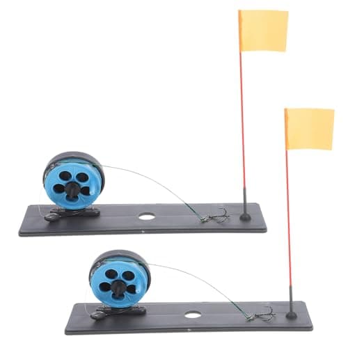 KITANDOVE 2pcs Winter Ice Fishing Rods Lure Portable Ice Fishing Pole for Outdoor Winter Fishing Tool image