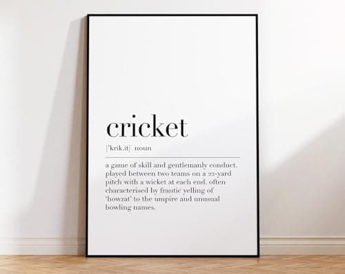 Cricket Cricket Definition Print Cricket Quote Wall Art Cricket Theme Art Teen Room Decor Art Dictionary Quote image