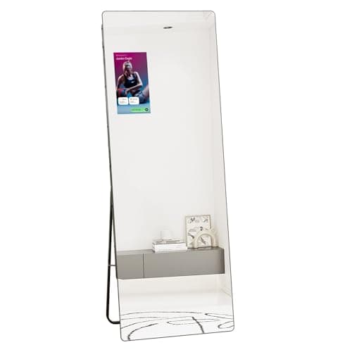 Smart Home Gym Mirror 65"x23.6", Trainer Workout Mirror with 14" Screen Display, Support Phone Casting Function, Follow TikTok Videos to Do yoga,Dancing, Exercise Fitness(Portrait Screen for TikTok) image