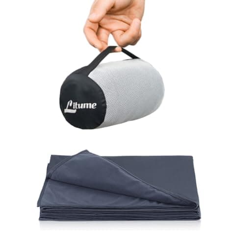 Litume Travel Blanket Lightweight and Breathable, 67 x 48 in Soft Airplane Flight Blanket for Travelers image