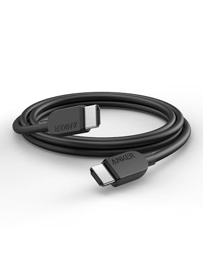 Anker HDMI 2.1 Cable 8K@60Hz,6FT Ultra HD 4K@120Hz HDMI to HDMI Cord,48 Gbps Certified Ultra High-Speed HDMI Cable,Compatible with PlayStation 5,Xbox,Samsung TVs,and More image