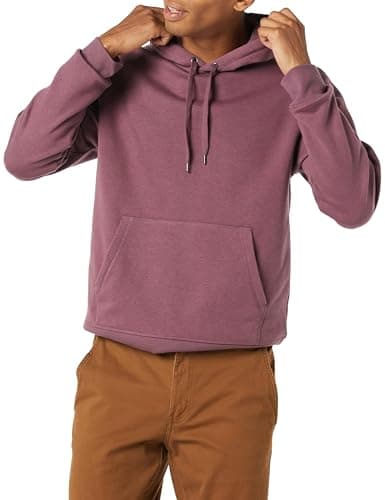 Amazon Essentials Men's Sweatshirt Hoodie, Grape, Medium, Big & Tall Options Available image