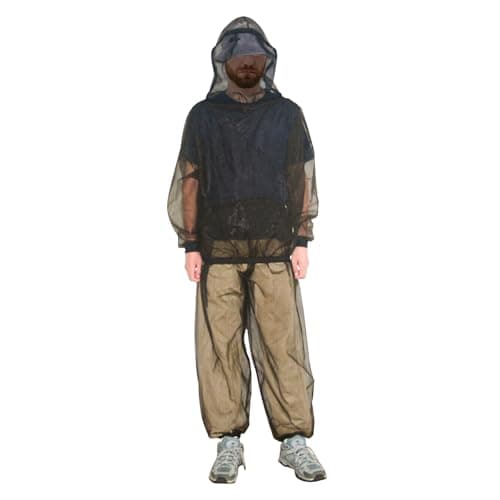 South to East Mosquito Suit - Net Bug Mesh Pants & Jacket with Hood for Outdoor Protection from Bugs, Flies, Gnats, No-See-Ums & Midges - Mosquito Net Clothing for Men & Women with Carrybag, XL Size image