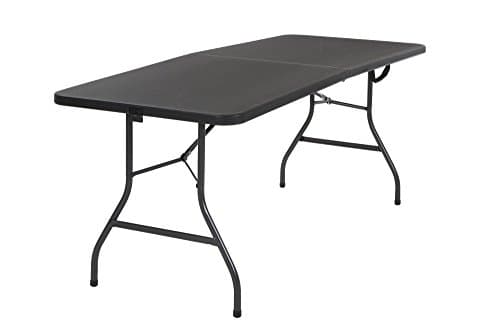 COSCO Molded Folding Banquet Table w/Handle, 6ft, Black image