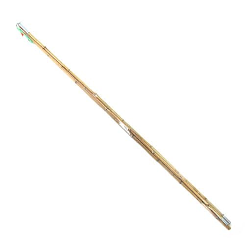 BambooMN 6 Ft Natural Bamboo Vintage Cane Fishing Pole with Bobber, Hook, Line and Sinker, 2 Piece Contruction, 3 Sets image