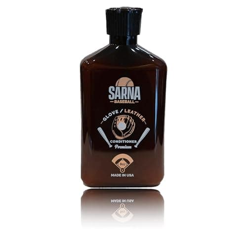 SARNA BASEBALL Glove Leather Conditioner - Use on Baseball Gloves, Softball Gloves, Baseball Accessories, Catchers Mitts, Hot Sports Equipment (8.0oz) - Made in USA image