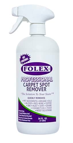 FOLEX Professional Carpet Cleaner Spray, Spot Cleaner for Carpet and Upholstery, Pet Spot Remover, 34OZ image
