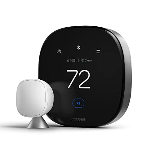 ecobee Smart Thermostat Premium with Smart Sensor and Air Quality Monitor - Programmable Wifi Thermostat - Works with Siri, Alexa, Google Assistant image