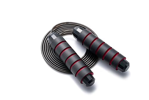 BOOMIBOO Jump Rope, Adjustable Jump Ropes,Skipping Rope Tangle-Free Rapid Speed with Ball Bearings for Women Men Kids,Exercise & Slim Body Jumprope at Home School Gym image