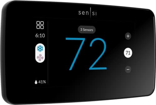 Sensi Touch 2 Smart Thermostat with Touchscreen Color Display, 100 Years of Expertise, Programmable, Wi-Fi, Data Privacy, Easy DIY, Works with Alexa, Energy Star Certified, ST76, C-Wire Required image