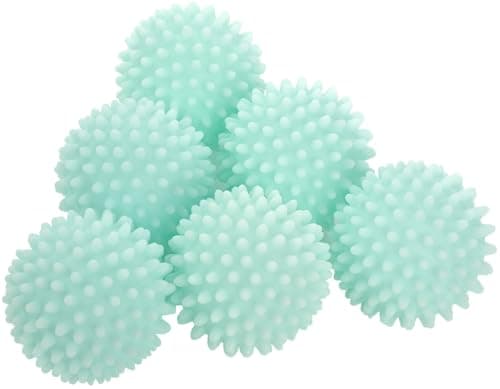 S&T INC. Reusable Plastic Dryer Balls, Fabric Softener for Laundry, Blue, 2.5 in, 6 Pack image