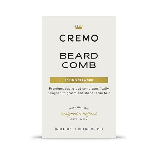 Cremo Beard Accessories, Dual-Sided Beard Comb Made from Verawood - Shape, Style And Groom Any Length Facial Hair image