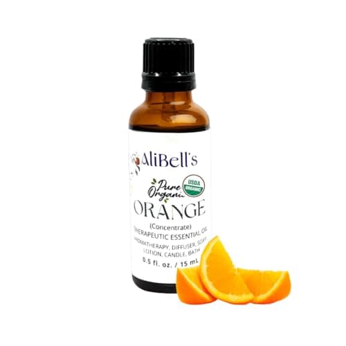 AliBell's - Orange Essential Oil Organic - 15 ml- Pet Safe Essential Oils - Essential Oil for Diffuser for Home Therapeutic Grade for Massage, Aromatherapy, Humidifier, Diffuser, Bath - Soap Making image