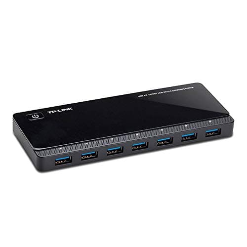 TP-Link Powered USB Hub 3.0 with 7 USB 3.0 Data Ports and 2 Smart Charging USB Ports. Compatible with Windows, Mac, Chrome & Linux OS, with Power On/Off Button, 12V/4A Power Adapter(UH720) image
