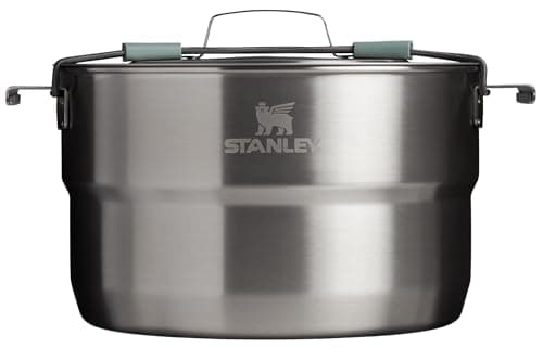 Stanley Wildfare Core 26-Piece Complete Camp Kitchen Cook Set | 4 qt Pot with Lid, 8in Fry Pan | 4 Table Settings, Plates, Bowls, Utensils | Camping Essentials for Your Camp Kitchen | BPA-Free image
