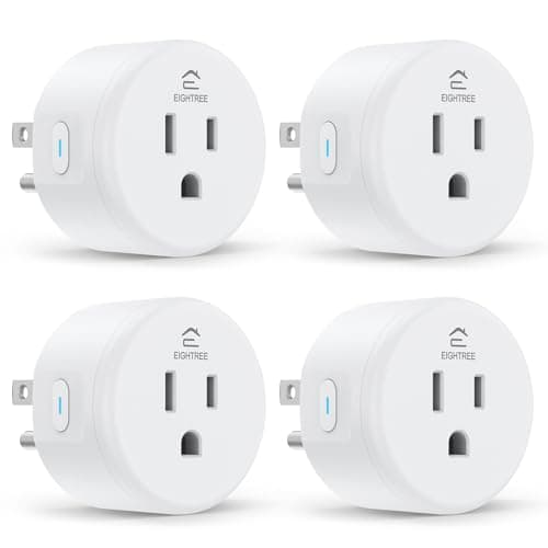EIGHTREE Smart Plug, Smart Home WiFi Outlet Works with Alexa & Google Home, Smart Socket with Remote Control & Timer Function, 2.4GHz WiFi Only, 4 Packs image