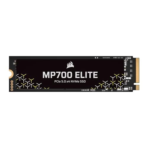 Corsair MP700 Elite 2TB PCIe 5.0 x4 NVMe M.2 SSD – Up to 10,000MB/sec – High-Density 3D TLC NAND – M.2 2280 - DirectStorage Compatible – Black image