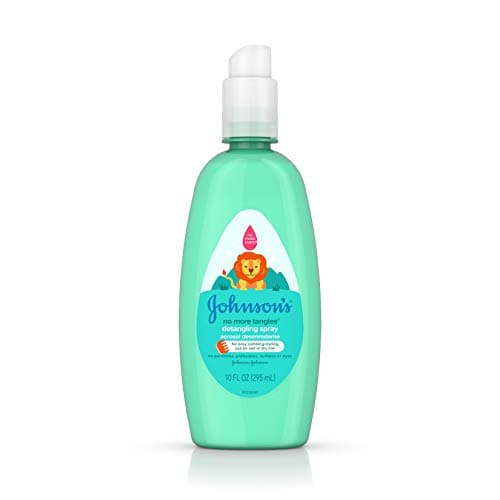 Johnson's No More Tangles Toddler & Kids Detangling Spray to Unlock Knots in Hair, Hypoallergenic & Paraben-Free, No More Tears Tear-Free Formula For Wet or Dry Hair, 10 fl. oz image