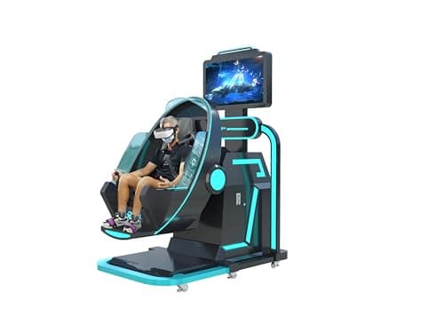 VR Flight Simulator 9D Roller Coaster Shooting Playing Coin Pusher Virtual Reality Flying Chair Machine image