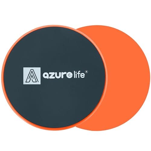 A AZURELIFE Exercise Core Sliders, Dual Sided Exercise Gliding Discs Use on Carpet or Hardwood Floors, Light and Portable, Perfect for Abdominal&Core Workouts image
