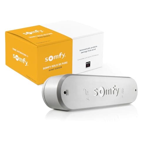 Somfy Eolis 3D Wirefree RTS Wind Sensor - Wireless Wind Protection for RTS Awnings - Works with Sun Setter Awnings - Advanced 3D Detection - Pure White Color #1816081 image