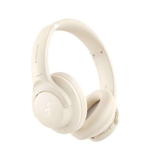 Soundcore by Anker Q20i Hybrid Active Noise Cancelling Headphones, Wireless Over-Ear Bluetooth, 40H Long ANC Playtime, Hi-Res Audio, Big Bass, Customize via an App, Transparency Mode (White) image