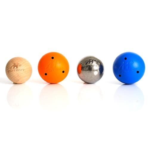 Potent Hockey Stick Handling Trainer Balls (4 Pack) - Weighted Set for Hockey Training, Equipment for Indoor & Off-Ice Practice - Enhance Skills, Speed, & Reaction Times image