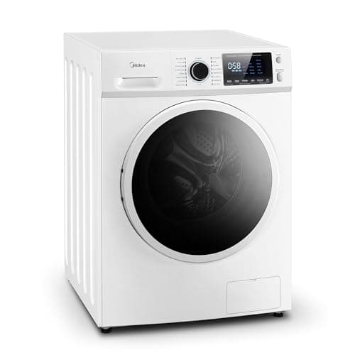 Midea 24 Inch Washer and Dryer Combo, All in One Washer and Dryer 2.7 cu.ft 26lbs, Ventless Washing Machine, Steam Care, Overnight Dry, 1400 RPM, 16 Cycles Front Load Washer, Full-Automatic, White image