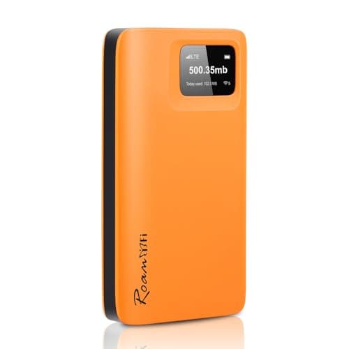 RoamWiFi 4G LTE Portable WiFi Mobile Hotspot -10GB US Local Data and 1GB Global Data 30 Days, 10 Connected Devices, Covers 170 Countries, no Contract or SIM Card Required, Travel, Home, Gaming image