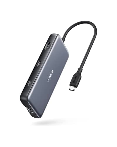 Anker 555 USB-C Hub (8-in-1), with 100W Power Delivery, 4K 60Hz HDMI Port, 10Gbps USB C and 2 A Data Ports, Ethernet microSD SD Card Reader, for MacBook Pro More image