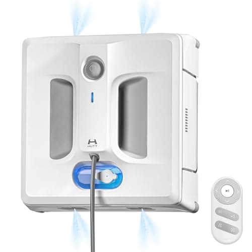HUTT Auto Window Cleaning Robot A1, Upgraded 4 Water Spray & 6000PA High Suction Power Window Cleaner with Laser Sensor Detection, Perfect for High-Rise Windows, Tiles and Glass (A1) image