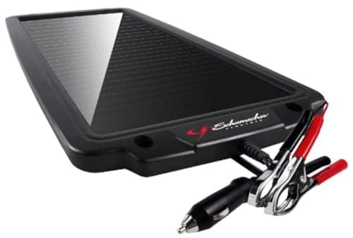 Schumacher Electric Solar Battery Maintainer, SP-200, Quick-Connect Clamps, DC Accessory Plug, Water Resistant, 2.4 Watts, 12 Volt, for Car, Motorcycle, Lawn Tractor, ATV, and Marine Batteries image